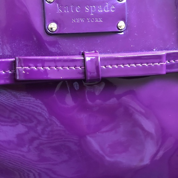 GORGEOUS KATE SPADE PURPLE PATENT VINYL SHOPPER TOTE - Picture 13 of 13
